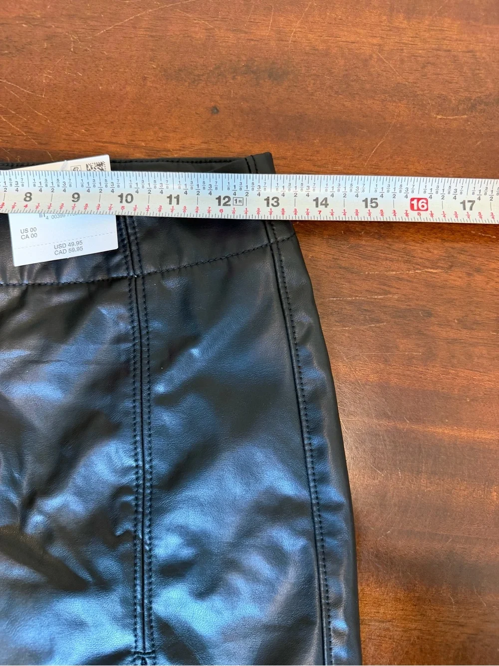American Eagle Black Faux Leather Mini Skirt